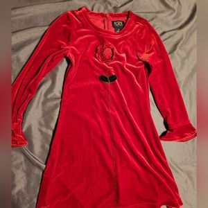 The Children's Place girls size 5 red velour dress